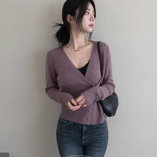 Marie Button Golji Wrap Knit Cardigan