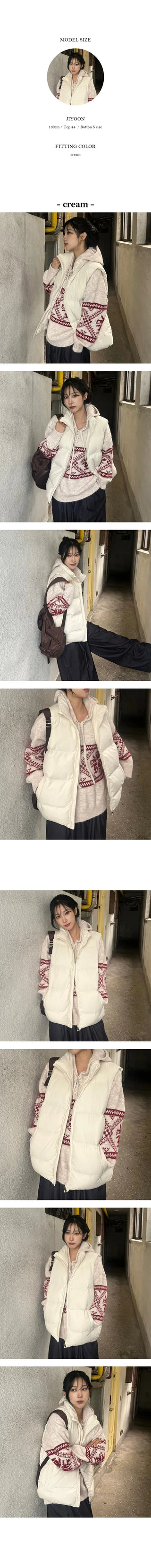 Maroon High Neck Padded Vest