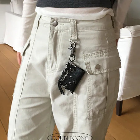 Leather Keychain Bag Charm