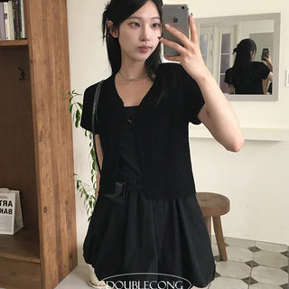Hook Net Short Sleeve Cardigan