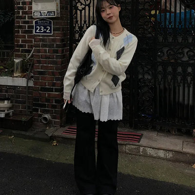 Liha Wool Argyle Knit
