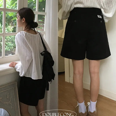 Modern Patch Pintuck Shorts