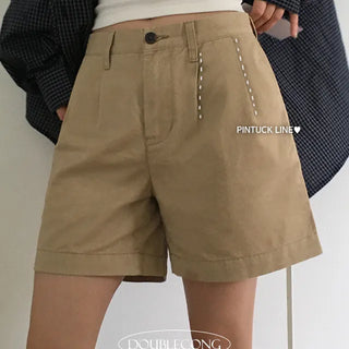 Modern Patch Pintuck Shorts