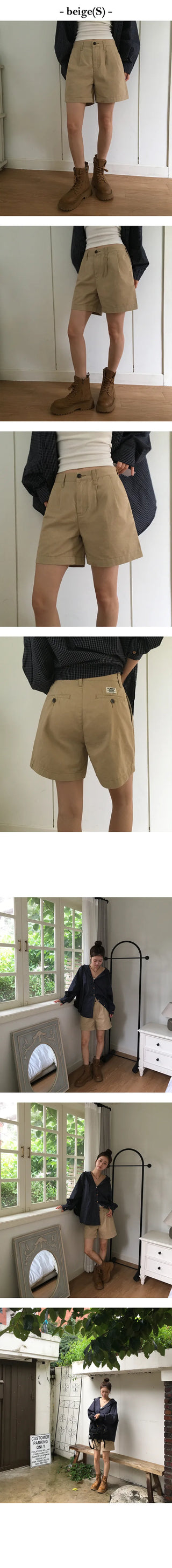 Modern Patch Pintuck Shorts