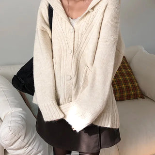 Beats Soft Button Hooded Knit Cardigan