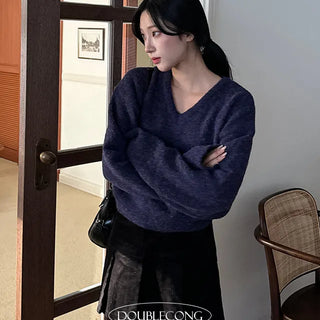 Kio V Neck Crop Knit