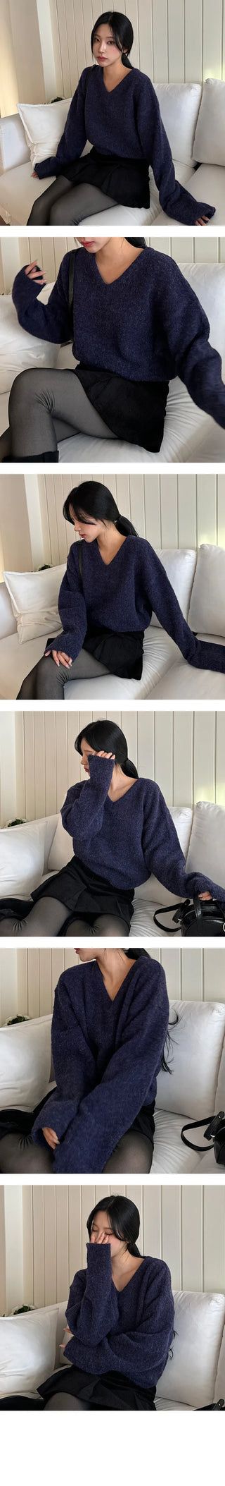 Kio V Neck Crop Knit