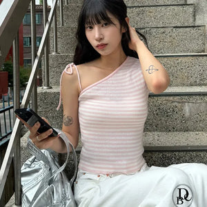 Bamboo material Mellow unbalanced single breasted knit