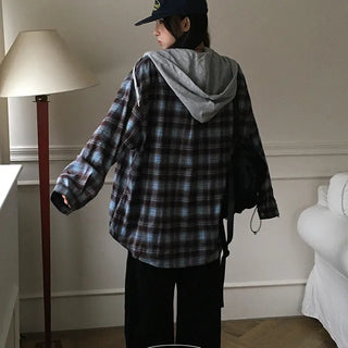 Cook Overfit Check Hooded Shirt