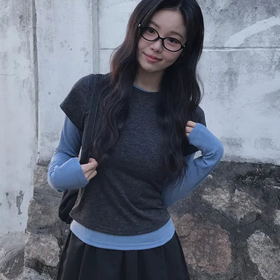 Chacha layered short sleeved t shirt set