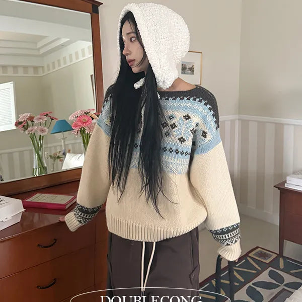 Limi Snow Nordic Boat Neck Knit