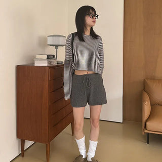 Marco Crop Loose Dangara Long Sleeve T Shirt