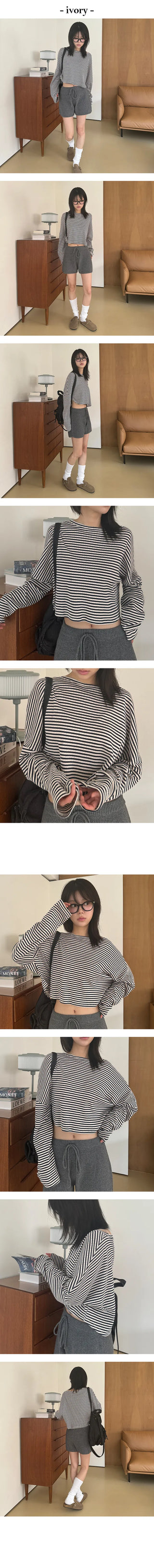 Marco Crop Loose Dangara Long Sleeve T Shirt