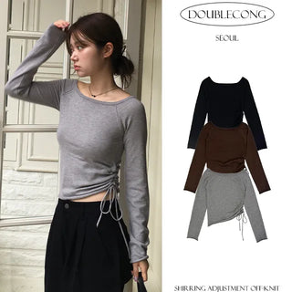 Shirring Adjustable Off Knit