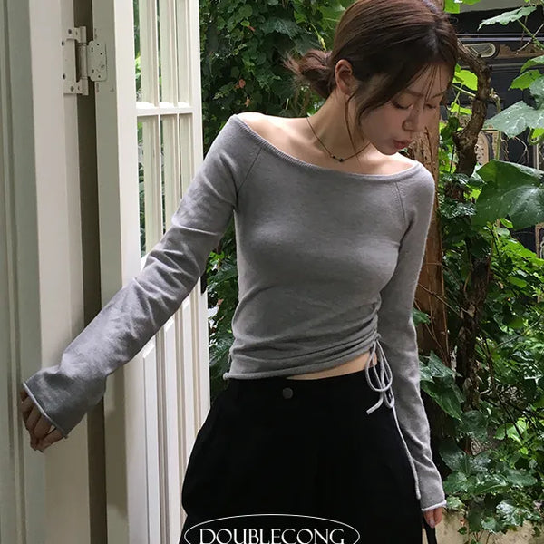 Shirring Adjustable Off Knit