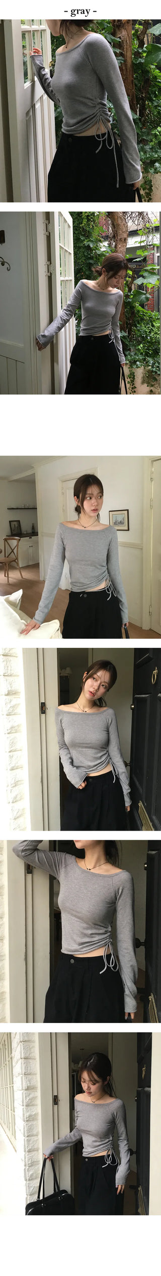 Shirring Adjustable Off Knit