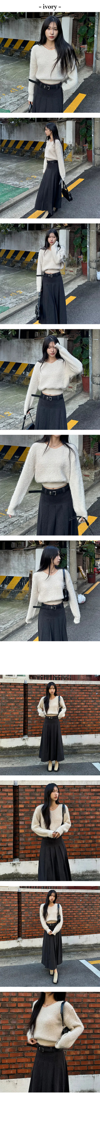 Loco Boucle V Neck Knit