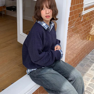 Loha V Neck Thick Knit