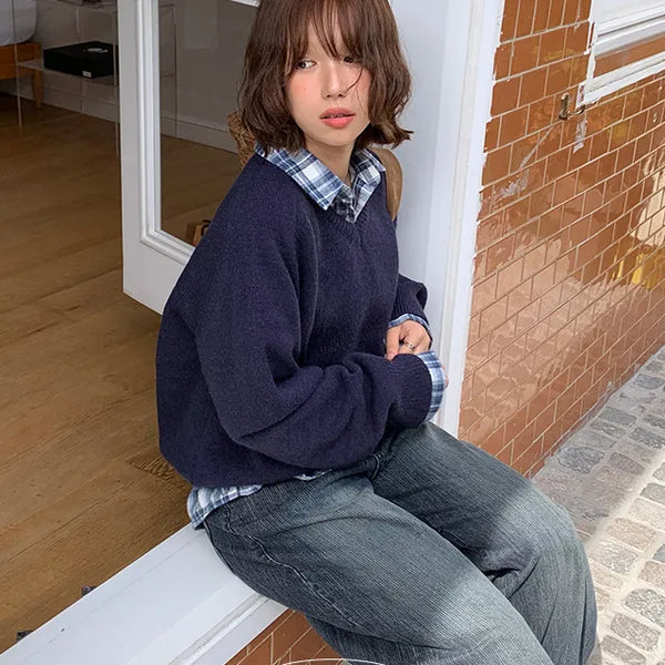 Loha V Neck Thick Knit