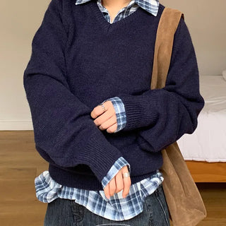 Loha V Neck Thick Knit