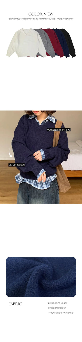 Loha V Neck Thick Knit