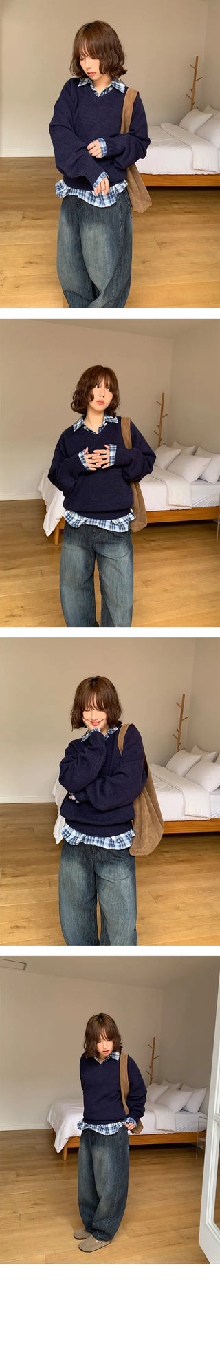 Loha V Neck Thick Knit