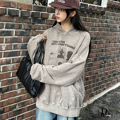 Pigment Dye Casual Hoodie