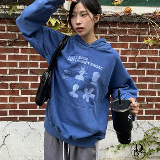 Pigment Dye Casual Hoodie