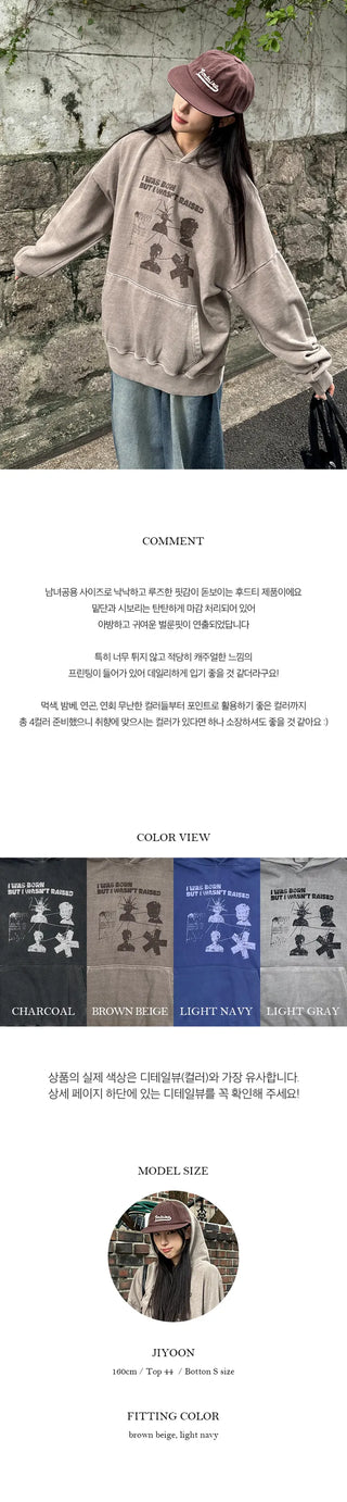 Pigment Dye Casual Hoodie