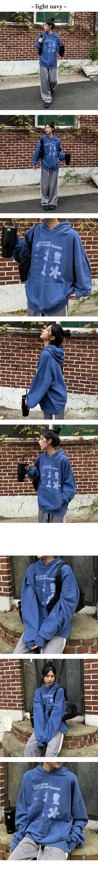 Pigment Dye Casual Hoodie