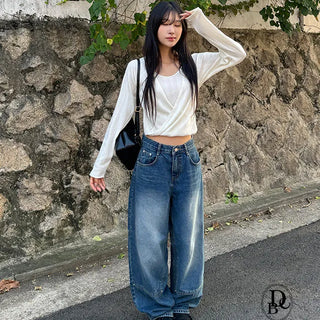 Ombre Halter Neck Nashi Layered T Shirt