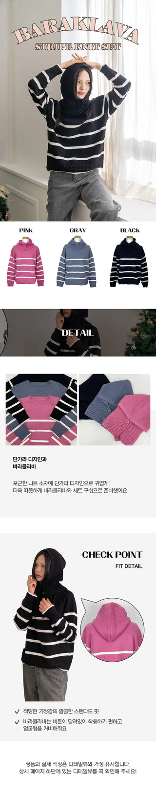 Dangara Balaclava Knit Set