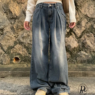 How Pin Tuck Pleated Wide Denim Pants