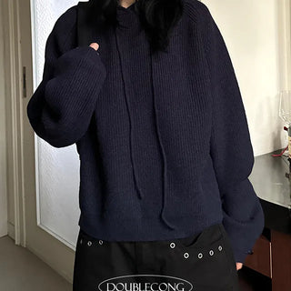 Jenna Daily Plain Hooded Knit