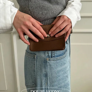 Lion belt wallet denim pants