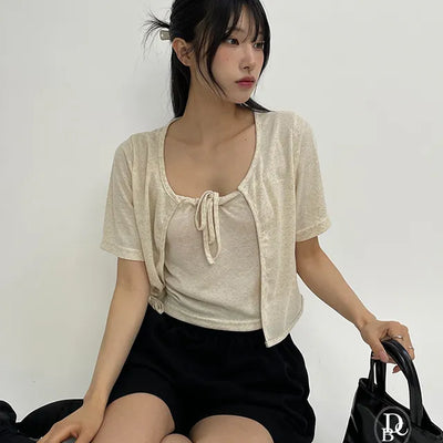 Mixed Nashi Cardigan Set