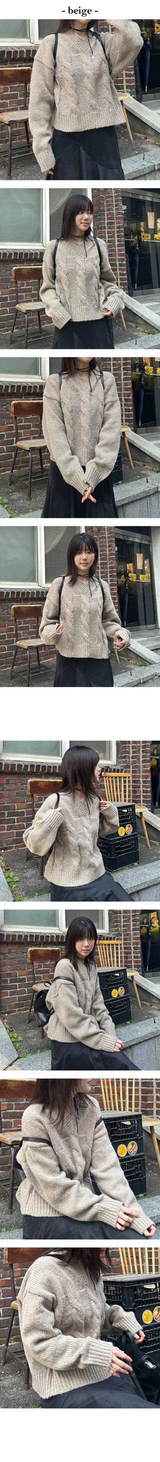 Camisole V neck Alpaca Knit
