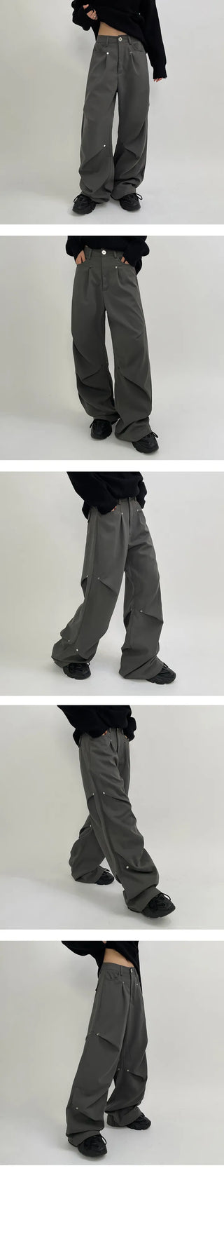 Diagonal rivet unique pants