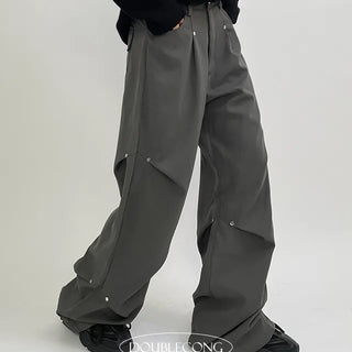 Diagonal rivet unique pants