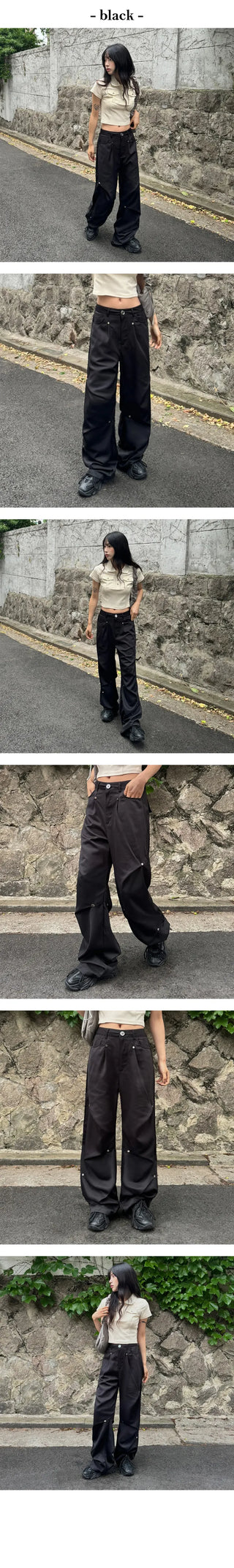 Diagonal rivet unique pants