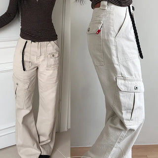 Danit Slim Cargo Bootcut Cotton Pants
