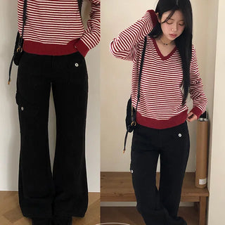 Danit Slim Cargo Bootcut Cotton Pants