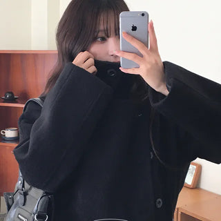Planning Pla high neck belt double coat
