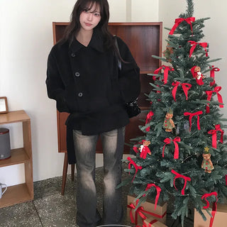 Planning Pla high neck belt double coat