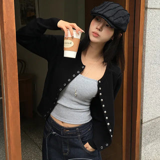 Victory Snap Knit Cardigan