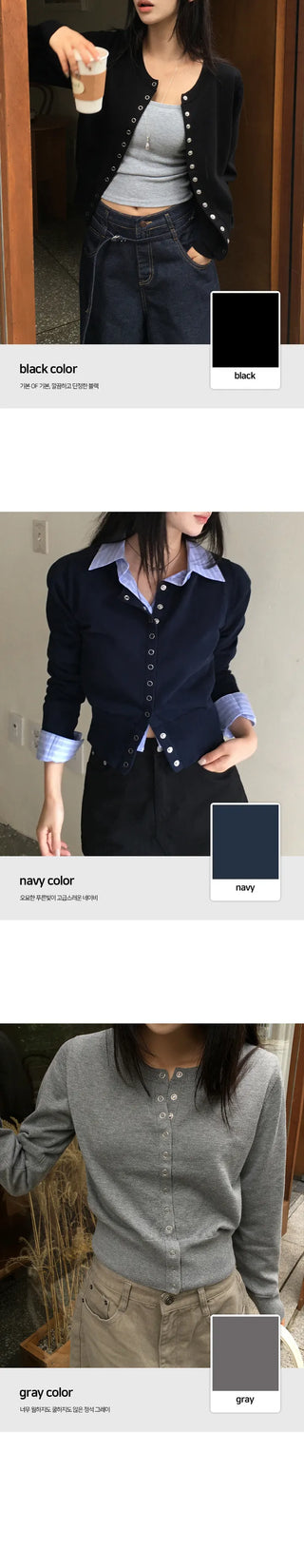 Victory Snap Knit Cardigan