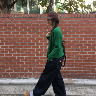 Crepe Button Point Cardigan