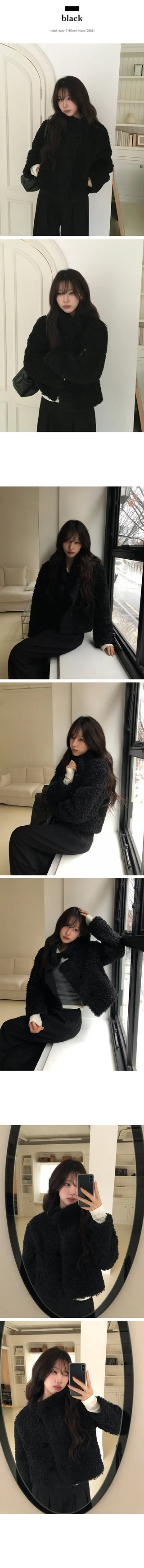 Faye Teddy Bear Fleece Poggle Fur Short Jacket