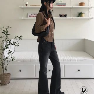 Shins Washed Bootcut Pants