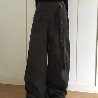 Natty Buckle Layered Wrap Pants